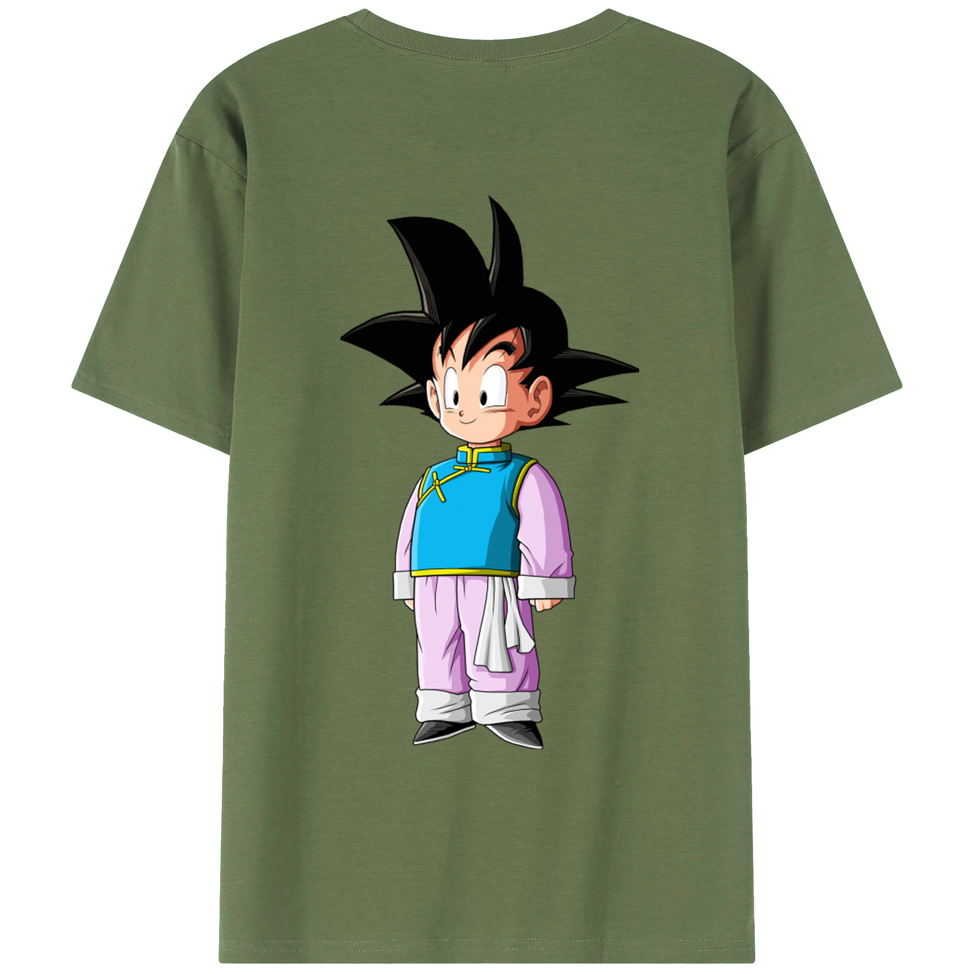 （画像用） ドラゴンボール 孫悟空（そん ごくう）Son Goku カカロット DRAGON BALL Kakarotto 綿100％ メンズ半袖Tシャツ（バックプリント） 通気性